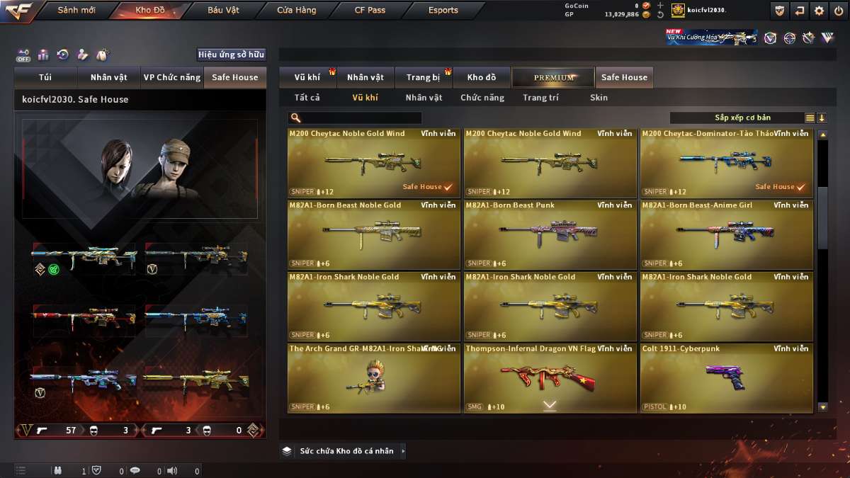 shop acc cf uy tin gia re